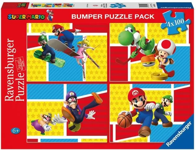 Puzzle Ravensburger 051953 Super Mario 4x100 dielikov