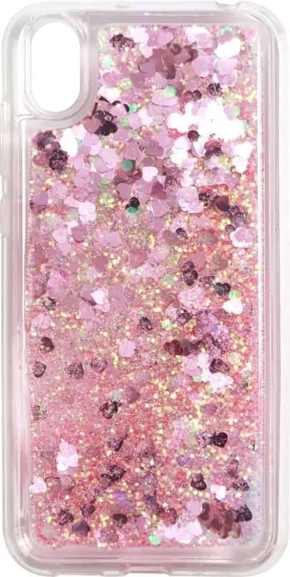 Kryt na mobil Iwill Glitter Liquid Heart Case pre HUAWEI Y5 (2019) / Honor 8S Pink