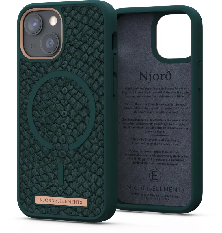 Kryt na mobil Njord Jör? Case for iPhone 13 Mini Green, pre Apple iPhone 13 mini, materiál