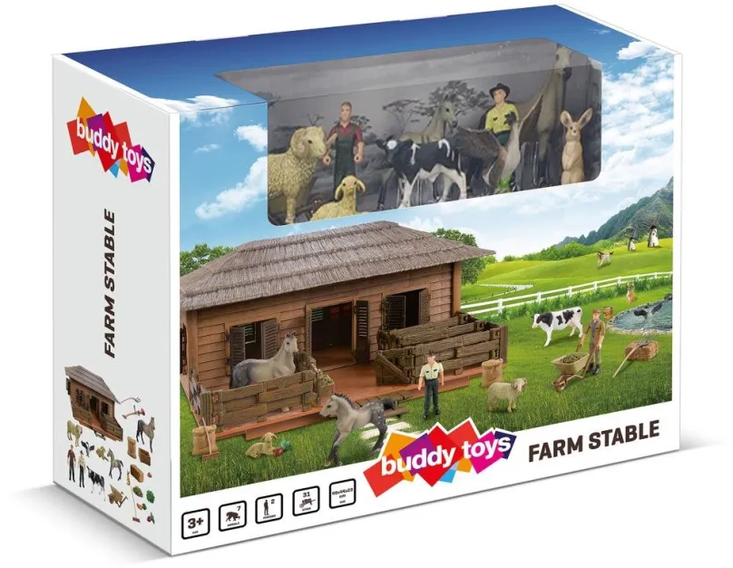 Set figúrok a príslušenstva Buddy Toys BGA 1041 Farma - stajňa
