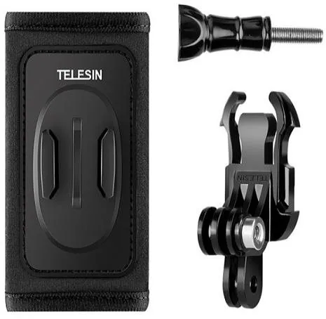 Príslušenstvo pre akčnú kameru Telesin Backpack Strap držiak na batoh na športové kamery, čierny