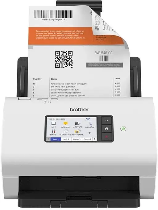 Skener Brother ADS-4900W, A4, stolný, prieťahový a dokumentový skener, s podávačom, duplex