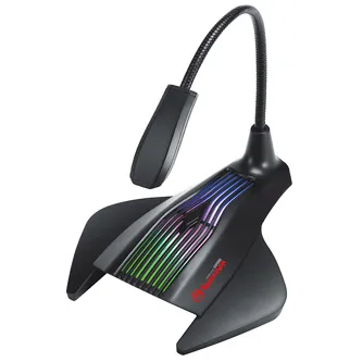 Marvo, herný mikrofón, MIC-01, bez regulácie hlasitosti, čierny, RGB podsvietený