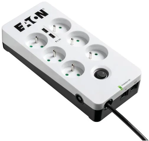 Prepäťová ochrana EATON Protection Box 6 USB Tel @ FR
