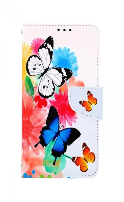 Puzdro na mobil TopQ Puzdro Samsung A13 knižkové Farebné s motýlikmi 73410
