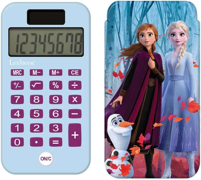 Kalkulačka Lexibook Vrecková kalkulačka Disney Frozen s ochranným krytom