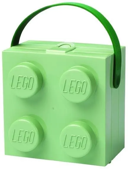 Desiatový box LEGO box s rukoväťou - army zelená