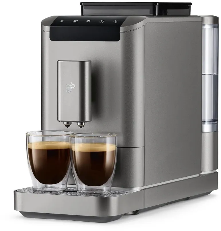 Automatický kávovar Tchibo Esperto Caffé 2 Titanium Silver, s mlynčekom s kapacitou 300 g,