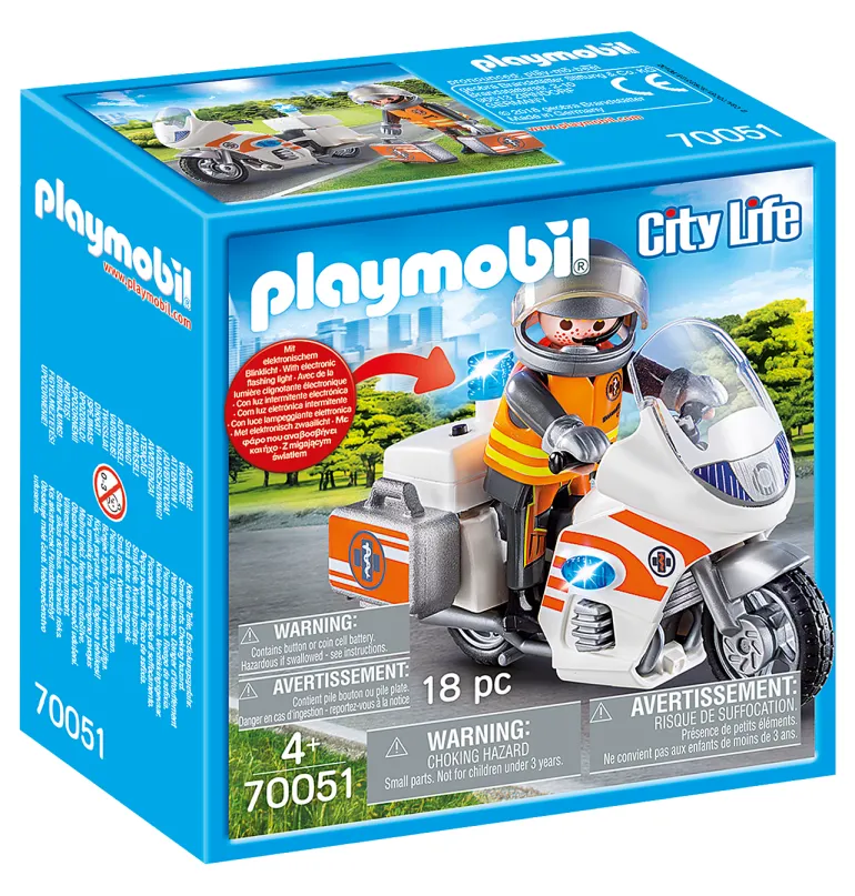 PLAYMOBIL® City Life 70051 Zásahový motocykel záchranárov so svetlami