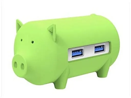 USB Hub ORICO Piggy 3x USB 3.0 húb + SD card reader green