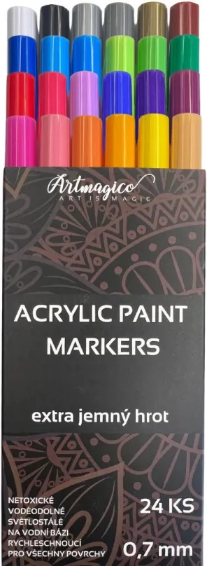 Popisovač Artmagico Akrylový popisovač s extra jemným hrotom (0,7 mm) 24 ks