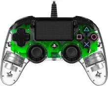 Gamepad Nacon Wired Compact Controller PS4 - priehľadný zelený