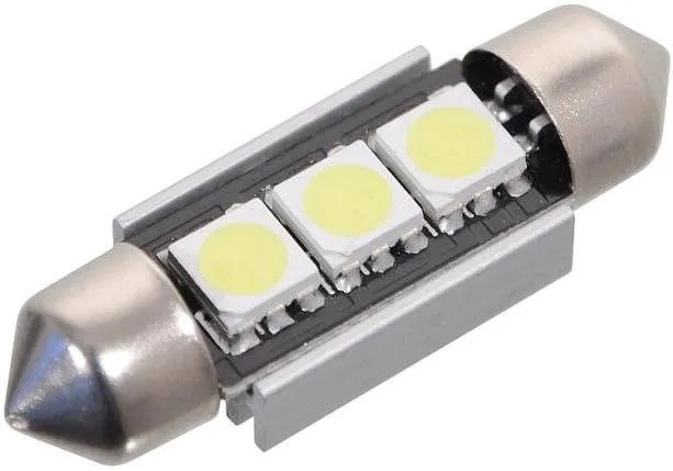 LED autožiarovka COMPASS 3 SMD LED 12V suf. SV8.5 biela