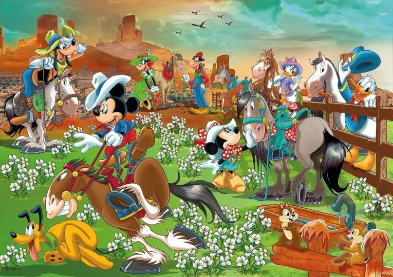 Puzzle Clementoni Puzzle Mickey a priatelia 104 MAXI dielikov