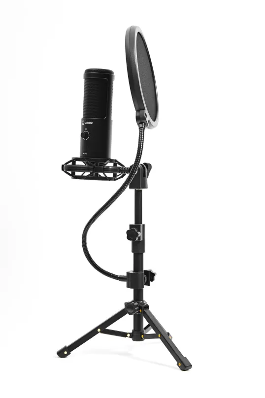 Mikrofón LORGAR Mikrofón Soner 721 pre Streaming, kondenzátorový, Volume, čierny