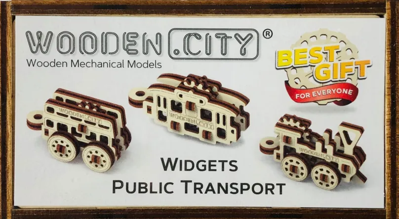3D puzzle Wooden City 3D puzzle mini sada Widgets: Dopravné prostriedky 36 dielikov