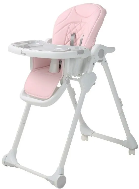 Jedálenská stolička Bo Jungle B-Dinner Chair Wheely ružová