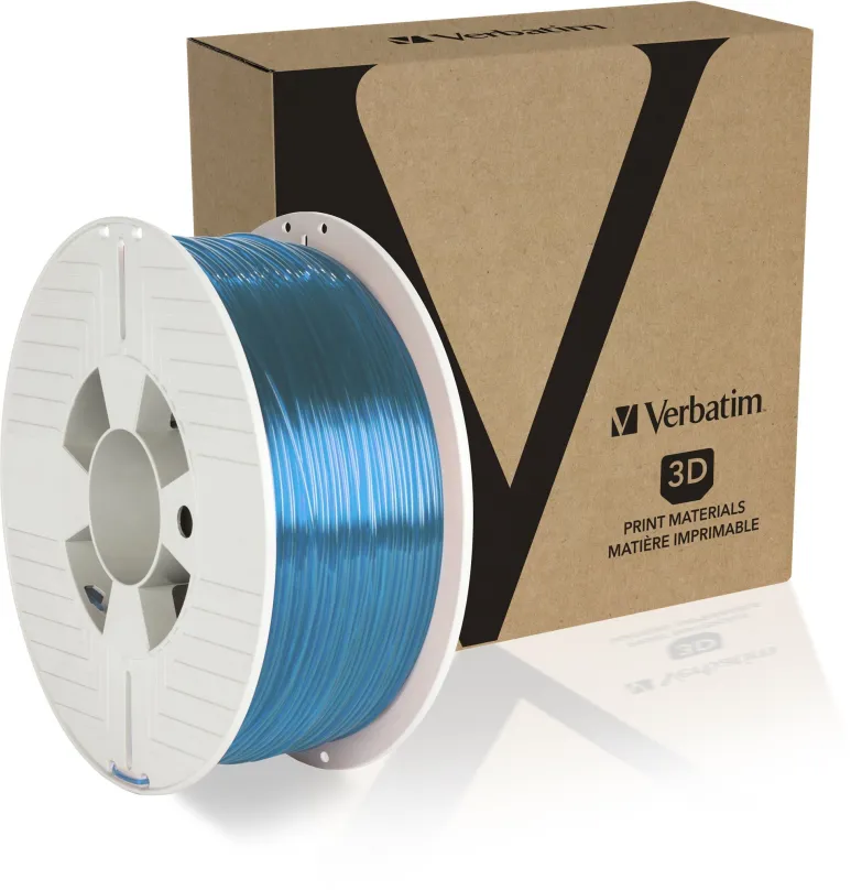 Filament Verbatim PET-G 1.75mm 1kg modrá transparentná