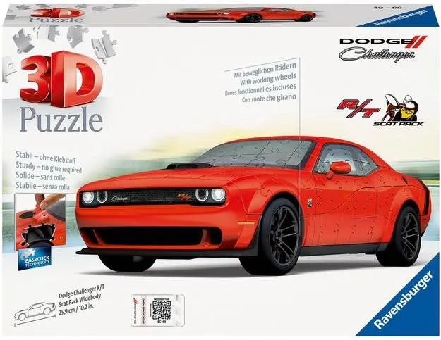 3D puzzle Ravensburger Puzzle 112845 Dodge Challenger R/T Scat Pack Widebody108 Dielov