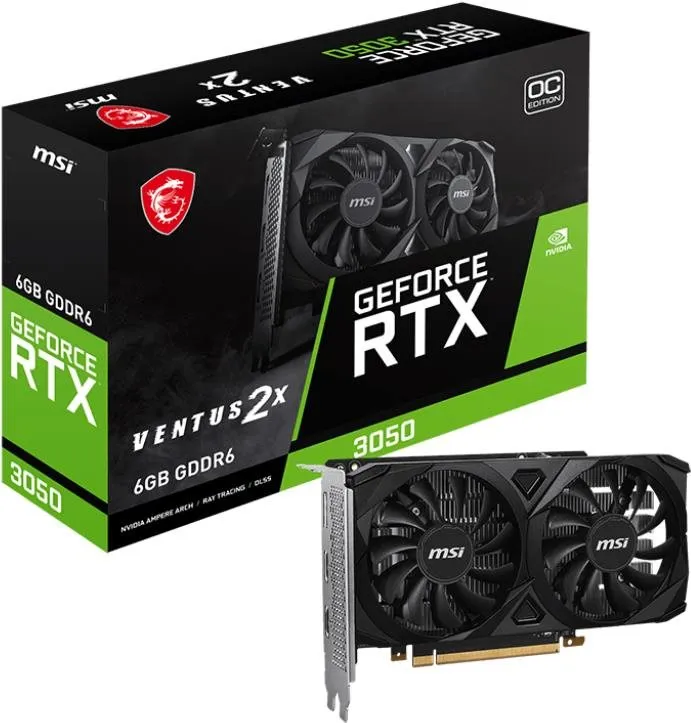 Grafická karta MSI GeForce RTX 3050 VENTUS 2X 6G OC