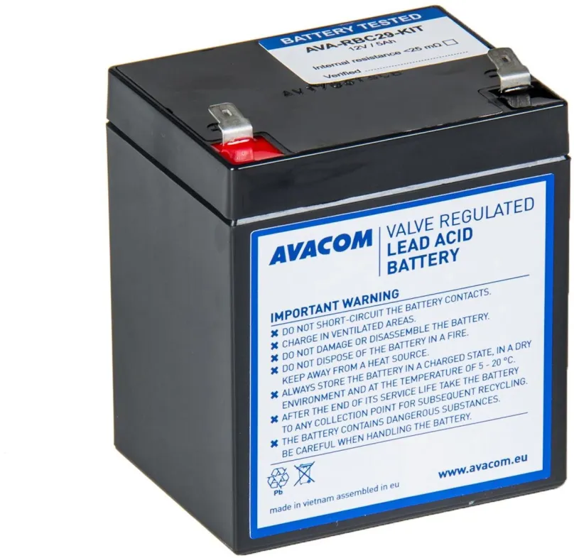 Batéria pre záložné zdroje Avacom batériový kit pre renováciu RBC29 (1ks batéria)