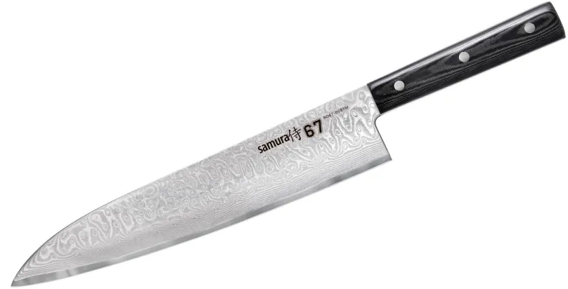 Kuchynský nôž Samura DAMASCUS 67 Šéfkuchársky nôž GRAND 24,5 cm