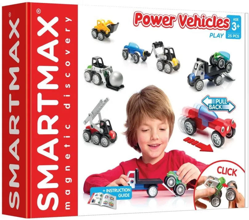 Stavebnica SmartMax - mix vozidiel - 25 ks