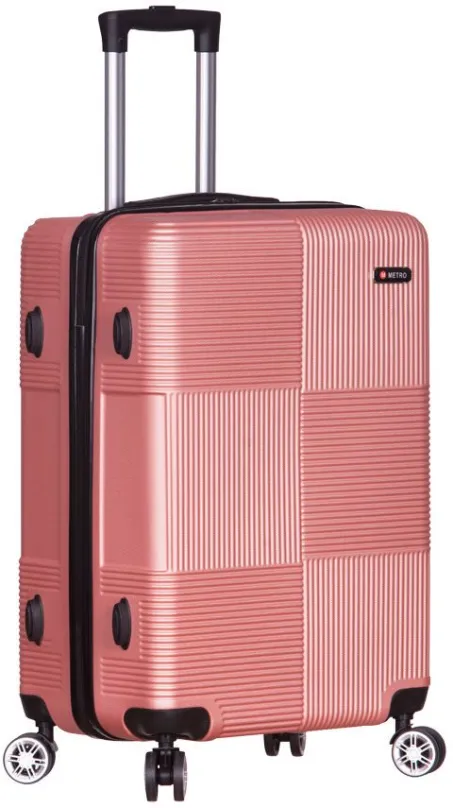 Cestovný kufor METRO LLTC3/3-M ABS - ružová