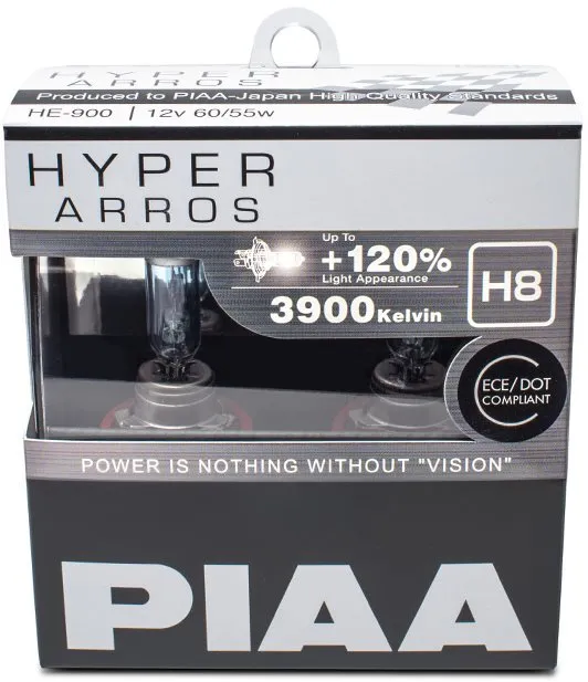 Autožiarovka PIAA Hyper Arros 3900K H8 + 120% zvýšený jas