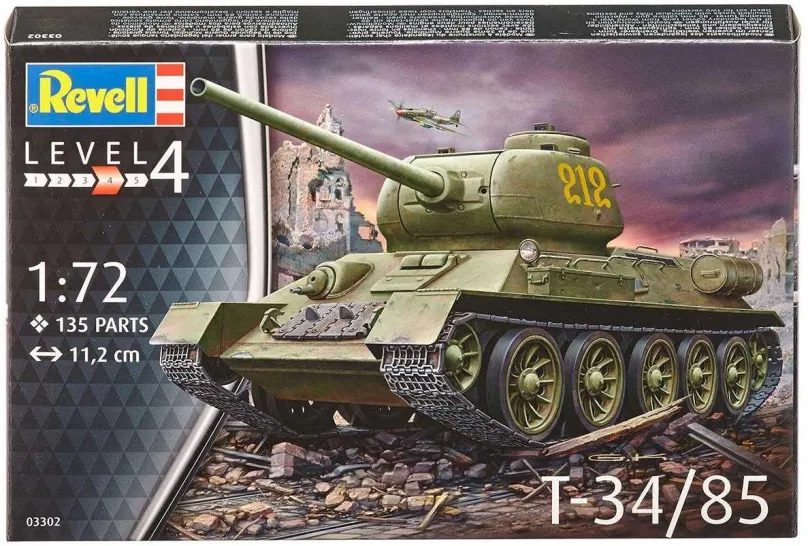 Model tanku Plastic ModelKit tank 03302 - T-34/85, , typ modelu: tank, mierka: 1:72, 135