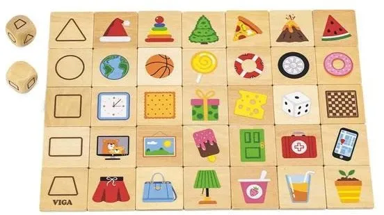 Drevená hračka Drevené puzzle - tvary