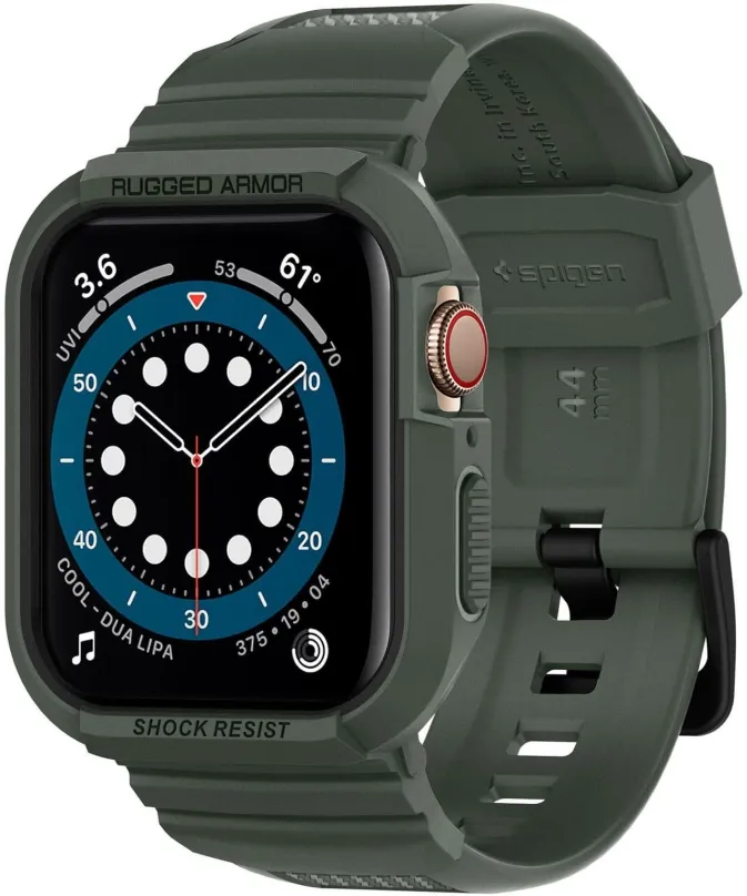 Ochranný kryt na hodinky Spigen Rugged Armor Pro Green Apple Watch 9/8/7 (45mm)/SE 2022/6/SE/5/4 (44mm)