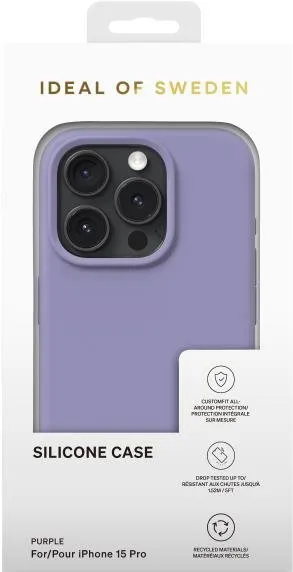 Kryt na mobil iDeal Of Sweden Silikónový ochranný kryt pre iPhone 15 Pro Purple