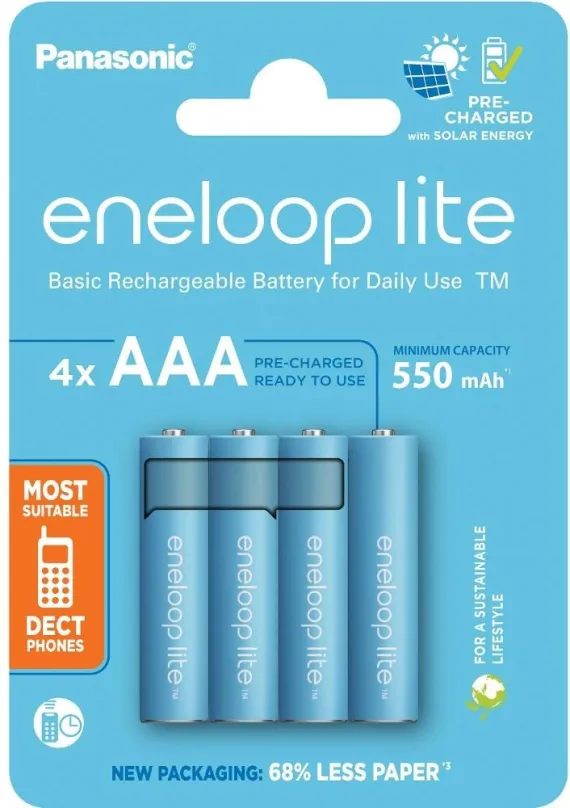 Nabíjacie batérie Panasonic eneloop HR03 AAA 4LCCE/4BE ENELOOP LITE N