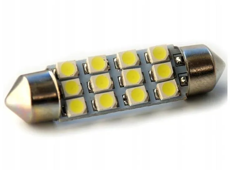 LED autožiarovka Rabel 41 mm 12 smd 2835 C5W C10W C15W SV8,5 biela