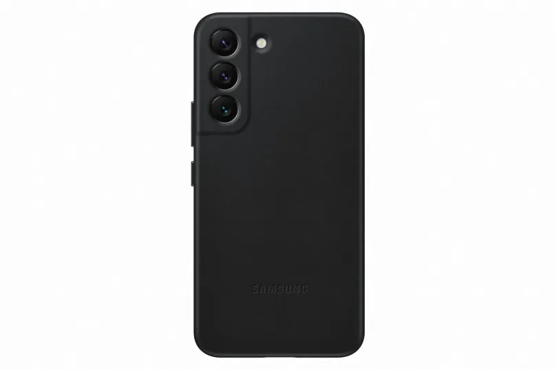 Kryt na mobil Samsung Galaxy S22 5G Kožený zadný kryt čierny