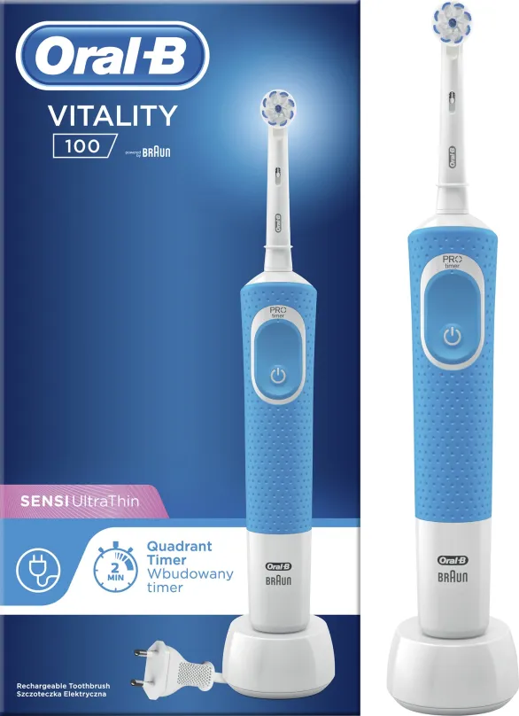 Elektrická zubná kefka Oral-B Vitality Blue Sensitive