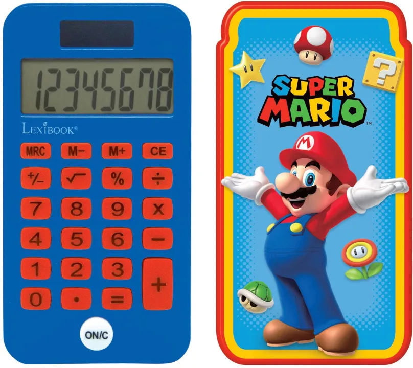 Kalkulačka Lexibook Vrecková kalkulačka Mario s ochranným krytom