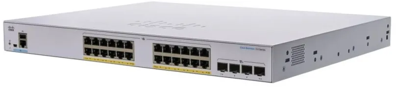 Switch CISCO CBS350 Managed 24-port GE, Full PoE, 4x10G SFP+, do racku, 24x RJ-45, 1x USB