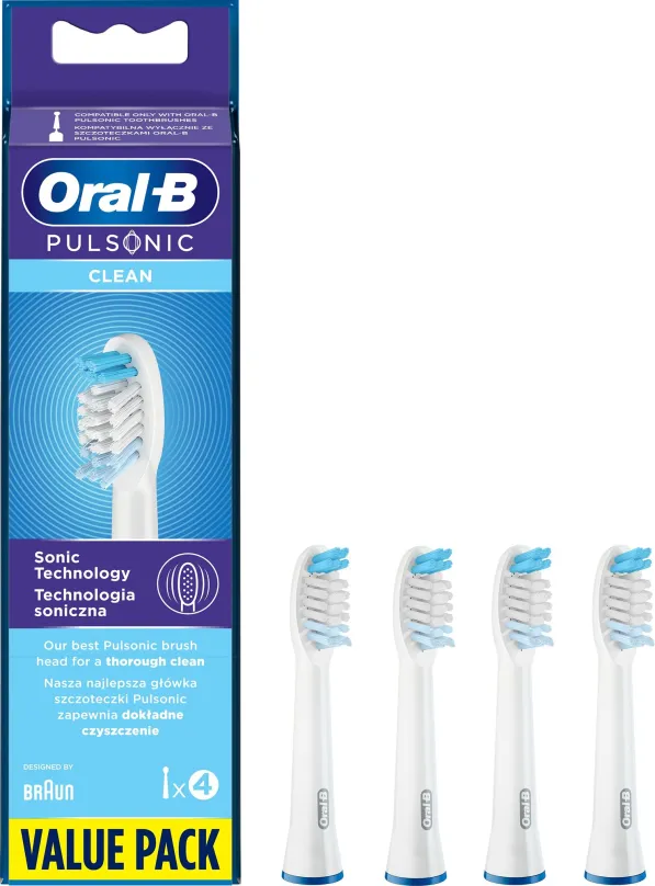 Náhradná hlavica k zubnej kefke Oral-B Pulsonic Clean, 4 ks – Náhradná hlavica