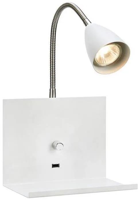 Nástenná lampa Markslöjd 107140 - Stmievateľné nástenné svietidlo s USB zásuvkou LOGI 1xGU10/7W/230V