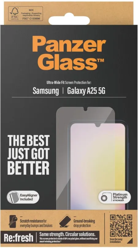 Ochranné sklo PanzerGlass Samsung Galaxy A25 5G s inštalačným rámčekom