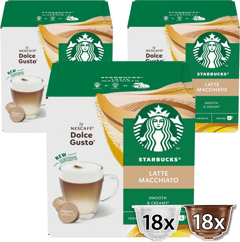 Kávové kapsule Starbucks by Nescafé Dolce Gusto Latte Macchiato, 3 balenia