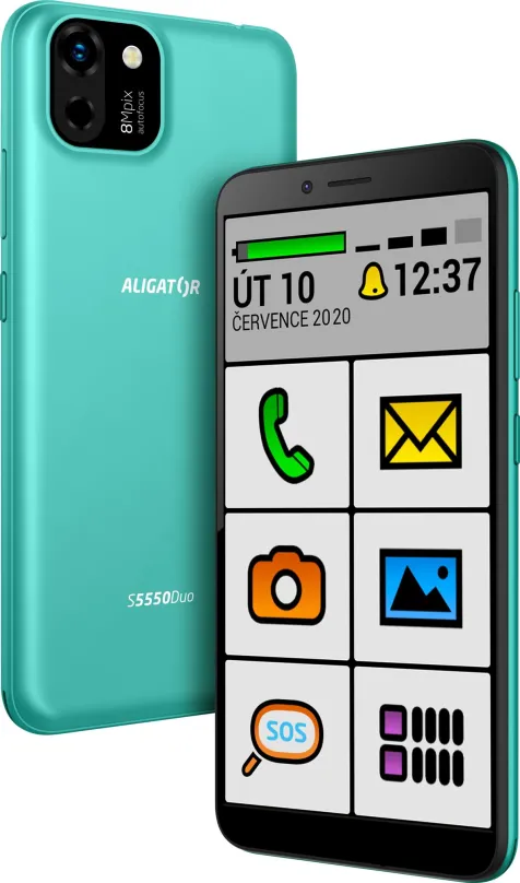 Mobilný telefón Aligator S5550 SENIOR zelená