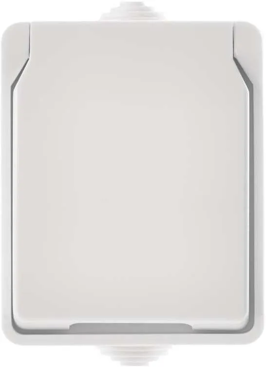 Zásuvka EMOS Zásuvka nástenná, biela, IP54