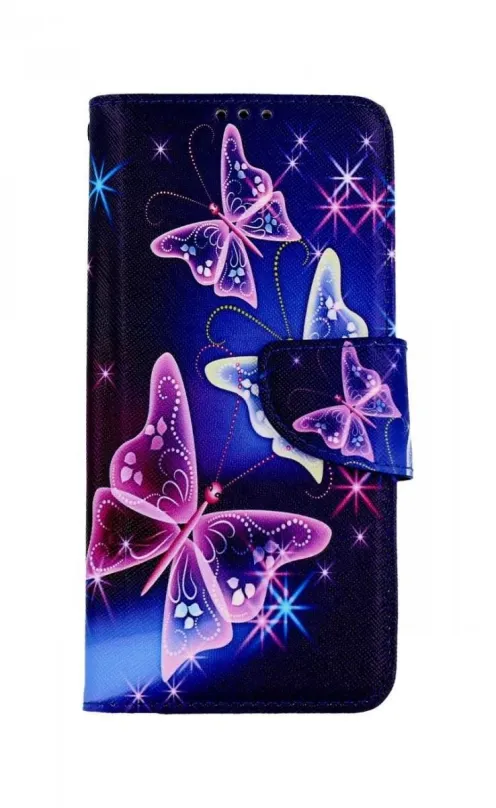 Puzdro na mobil TopQ Puzdro Realme 9 Pro+ knižkové Modré s motýlikmi 71504