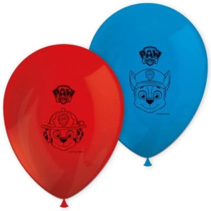 Balóniky Latexové balóniky Tlapková patrola - 28 cm - 8 ks