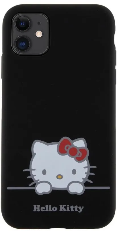 Kryt na mobil Hello Kitty Liquid Silicone Daydreaming Logo Zadný Kryt pre iPhone 11 Black