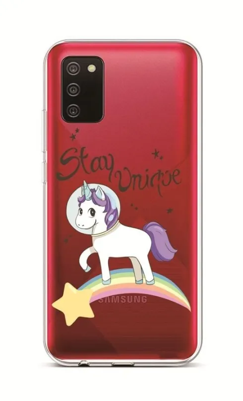 Kryt na mobil TopQ Samsung A02s silikón Stay Unicorn 55816