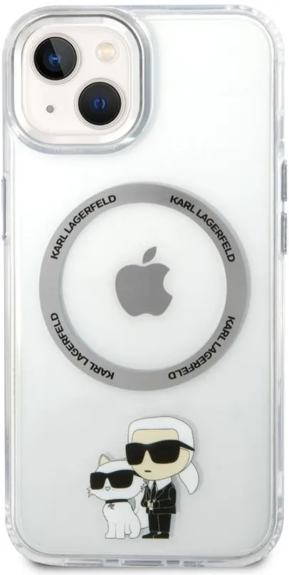 Kryt pre mobil Karl Lagerfeld IML Karl a Choupette NFT MagSafe Zadný Kryt pre iPhone 14 Transparent